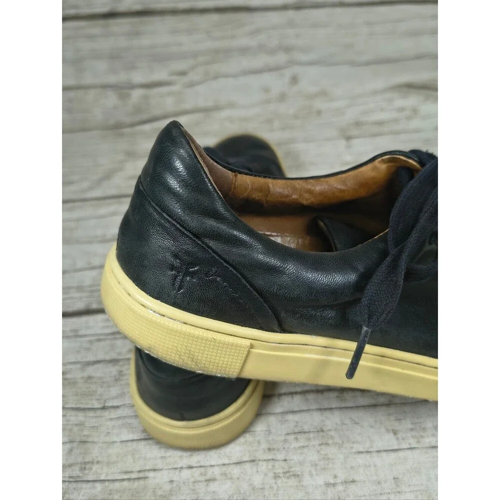 Frye Ivy Low Lace Black Leather Sneakers Women Size 7